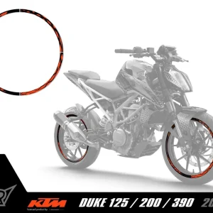 Bestseller Felgenrandaufkleber Radical Racing Licensed by KTM KTM Duke / RC 125 / 200 / 390, 17" alle Bj.
