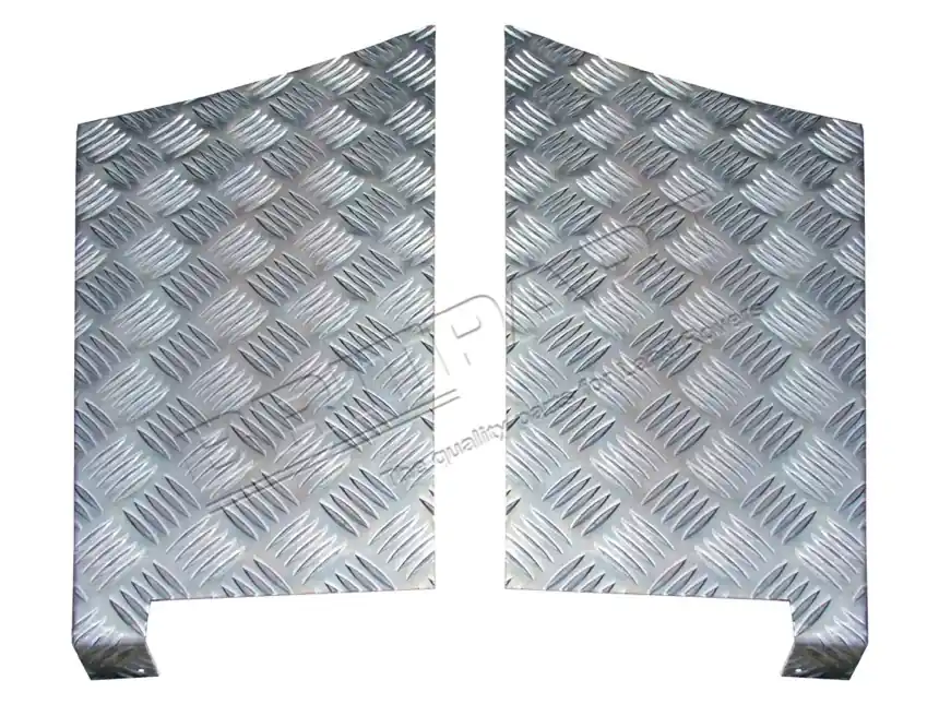 Highlight Aluriffelblech Kotflügel Ecke hinten Defender 110