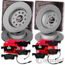 Zimmermann BREMSSCHEIBEN+BELÄGE VORNE+HINTEN passend für MINI R55 R56 R57 R58/59 Begrenztes Angebot