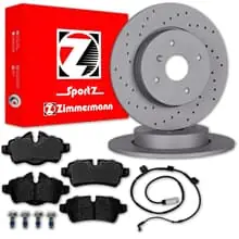 Saisonangebot Zimmermann SPORT BREMSSCHEIBEN + BELÄGE HINTEN passend für MINI R55 R56 57 58 59