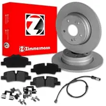Zimmermann BREMSSCHEIBEN 259mm + BELÄGE HINTEN passend für MINI F55 F56 F57 Neue Ware