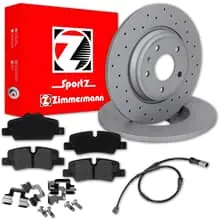 Zimmermann SPORT BREMSSCHEIBEN 259mm+ BELÄGE HINTEN passend für MINI F55 F56 F57 Angebot