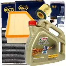 INSPEKTIONSPAKET+CASTROL 5W30 ÖL für VW POLO 9N 6R SKODA FABIA 1 2 IBIZA 3 Top-Preis