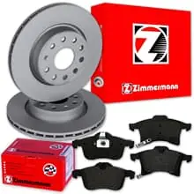 ZIMMERMANN BREMSSCHEIBEN 280mm + BELÄGE VORNE für OPEL MERIVA A B + CORSA C Echt