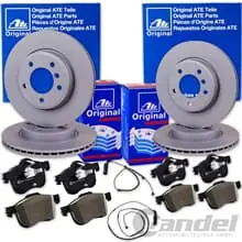 ATE BREMSSCHEIBEN + BELÄGE VORNE+HINTEN passend für BMW 5er E60 NUR xi/xd/xDrive Top-Preis