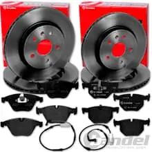 Mega-Angebot brembo BREMSSCHEIBEN+BELÄGE VORNE+HINTEN passend für BMW 3er E90 E91 E92 xDrive