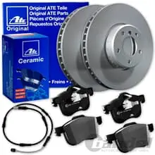 Neue Ware ATE BREMSSCHEIBEN + CERAMIC BELÄGE VORNE passend für BMW 5er E60 E61 6er E63 E64