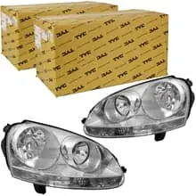 Bestpreis 2x TYC H7/H7 SCHEINWERFER RECHTS+LINKS CHROM LWR MIT MOTOR für VW GOLF V JETTA 3
