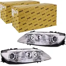 Abverkauf 2x TYC H1/H1 SCHEINWERFER LINKS+RECHTS MIT LWR+MOTOR für MAZDA 6 GG BIS 07.2005