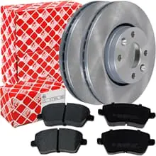 Schneller Versand FEBI BREMSSCHEIBEN Ø258mm + BELÄGE VORNE für RENAULT KANGOO 2 MERCEDES CITAN 415