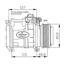 Nur Für Kurze Zeit NRF EASY FIT KLIMAKOMPRESSOR 10PA17C passend für BMW 3 5 7 Z3 32048