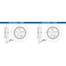 2x ATE BREMSSCHEIBEN 284mm VOLL HINTEN passend für HYUNDAI KONA KIA SELTOS 24. Meistverkauft