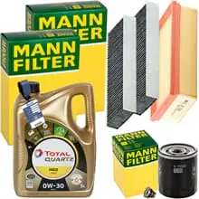 MANN INSPEKTIONSPAKET+5L TOTAL 0W-30 ÖL passend für OPEL CORSA F PEUGEOT II 208 Kracherpreis
