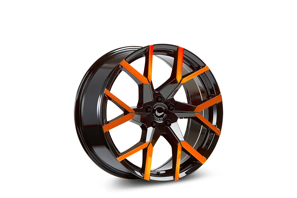 Barracuda Tzunamee Evo Alufelge 8x18 ET38 5x100 Black gloss Flashorange Meistverkauft