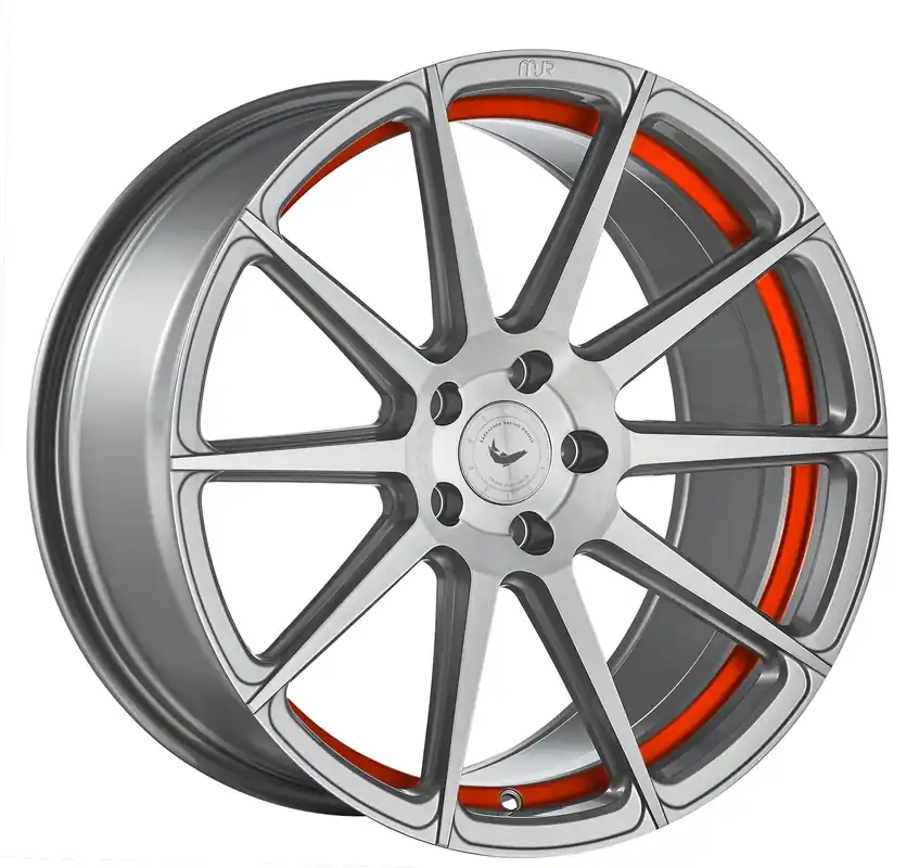 Top-Seller Barracuda Project 2.0 Alufelge 10,5x22 ET30 5x112 silver brushed/ undercut Color Trim rot