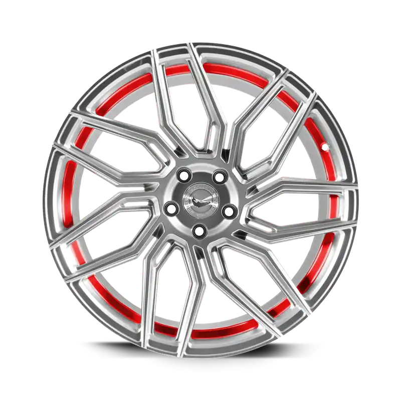 Markenprodukt Barracuda Dragoon Alufelge 10x20 ET25 5x112 Silver undercut Trimline red