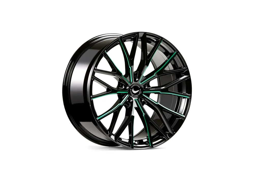 Günstig Barracuda Project 3.0 Alufelge 8,5x20 ET33 5x112 Black gloss flashgreen