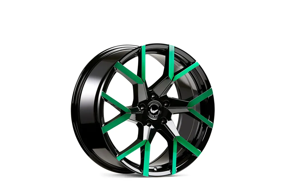 Barracuda Tzunamee Evo Alufelge 9x20 ET40 5x120 Black gloss flashgreen Online Kaufen