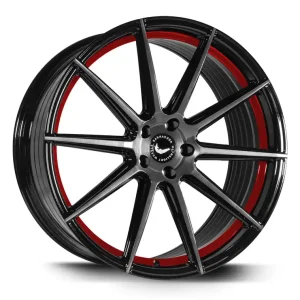 Barracuda Project Two Alufelge 9x21 ET27 5x112 Higloss-Black brushed Surface/undercut Colour trim rot Angebot