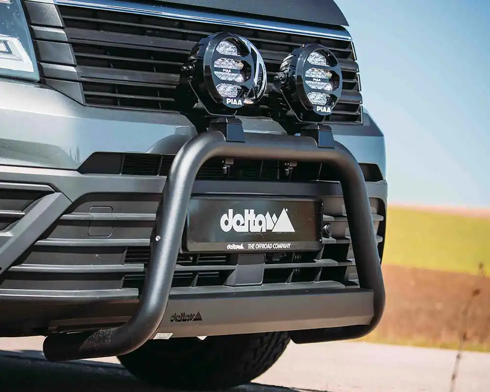 Geprüft delta4x4 Frontbügel Schwarz Matt 63mm – MAN Tge Sy Sz / VW Crafter Sy Sz