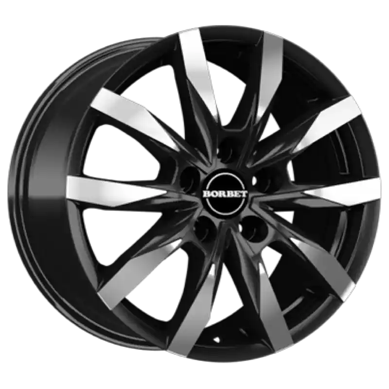 Borbet CW5 black polished matt Alufelge 7.5x18 ET43 5x120/65.1 Schneller Versand