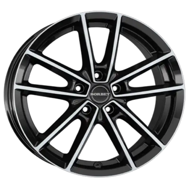 Borbet W black polished glossy Alufelge 8x18 ET50 5x114.3/72.5 Neu Im Sortiment