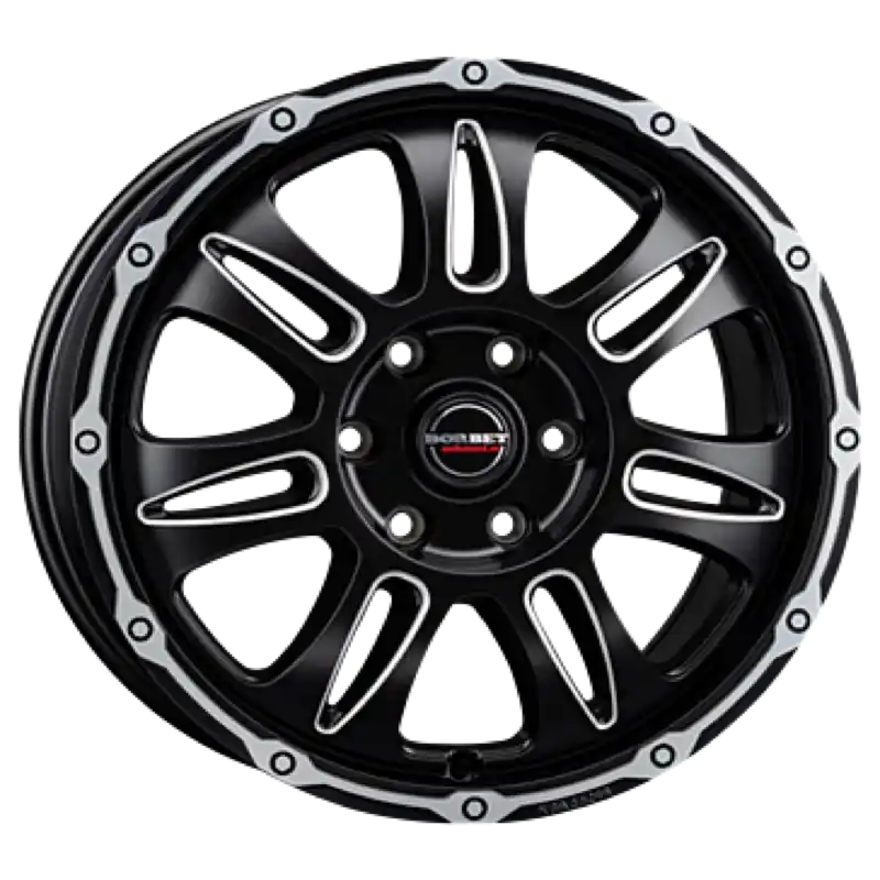 Borbet CW8 black rim window polished matt Alufelge 8x18 ET35 6x139.7/106.1 Heißes Angebot