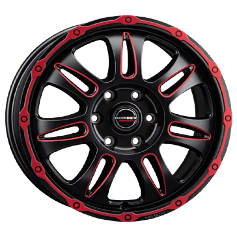 Bestpreis Borbet CW8 red rim window polished matt Alufelge 8x18 ET45 6x120/74.6