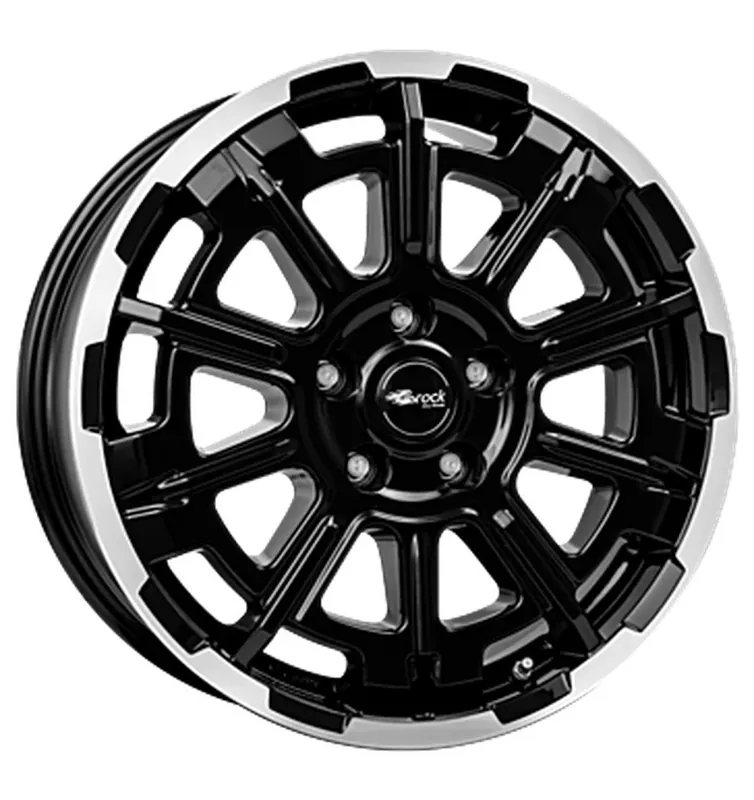 Mega-Angebot Brock B45 Schwarz Glanz Voll-Poliert Alufelge 7.5x18 ET44.45 5x127/71.6