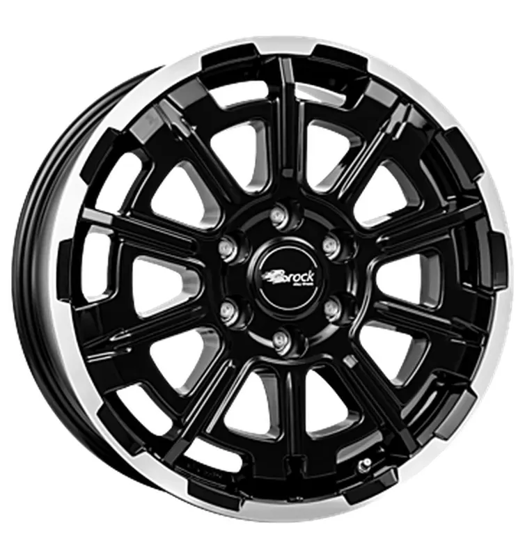 Brock B45 Schwarz Glanz Voll-Poliert Alufelge 7.5x18 ET50 6x139.7/92.5 Meistverkauft