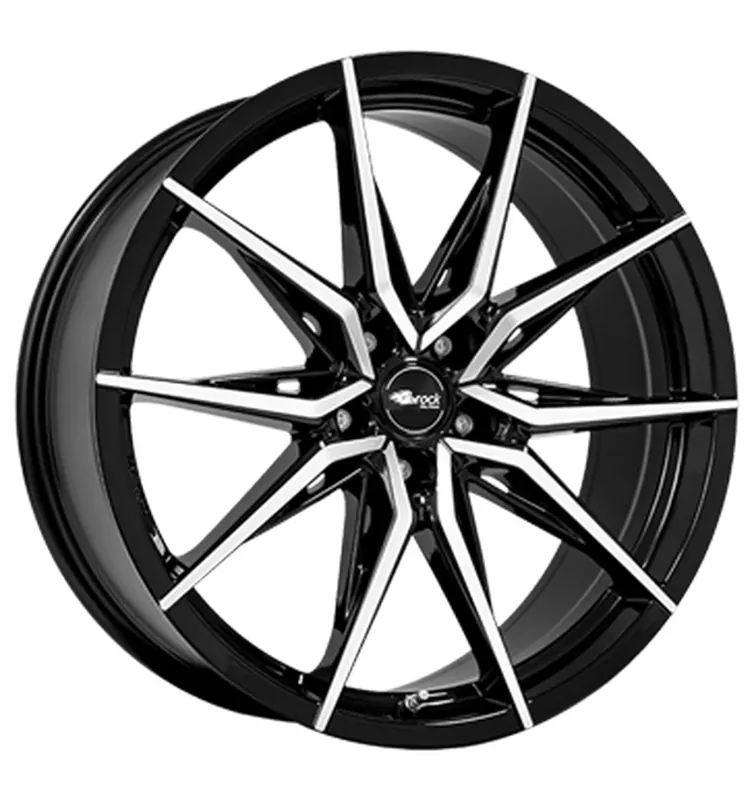 Brock B42 Schwarz Glanz Voll-Poliert Alufelge 8x18 ET45 5x114.3/72.6 Ausverkauf